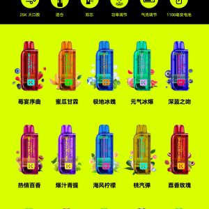 鑰石 25000口 換彈式【超大口數+可視油倉+1100毫安超大電池】